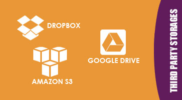 Dropbox, Google Drive, Amazon S3 integration