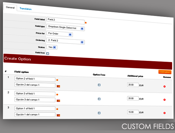 OS Calendar | Custom fields